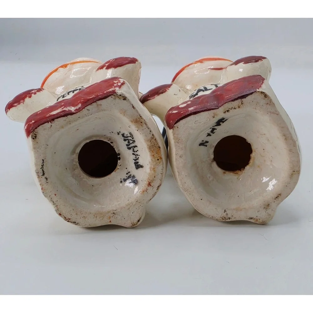 Vintage Japan Winking Puppy Dog Salt and Pepper Shakers Red Boxing Gloves Set